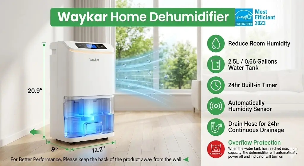 95 OZ Dehumidifier with Color Lights Review: Quiet Drying or Just a Night Light?