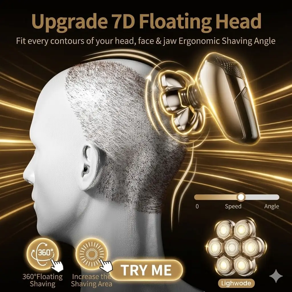 SHPAVVER Head Shaver Review: Is This 5-in-1 "Glossy Gold" Kit the Ultimate Bald Head Solution?