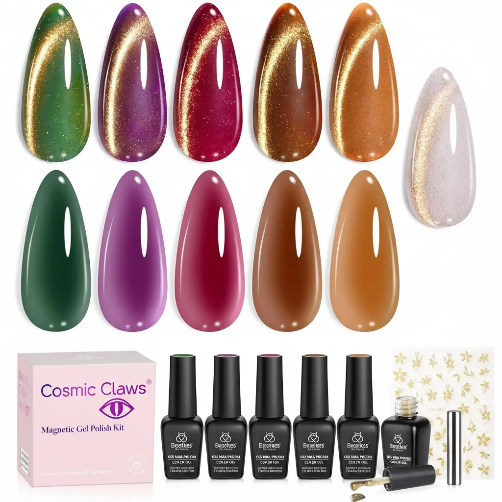 Beetles "Gilded Lull" Cat Eye Review: Is This Gold Magnetic Polish the Ultimate Holiday Manicure?