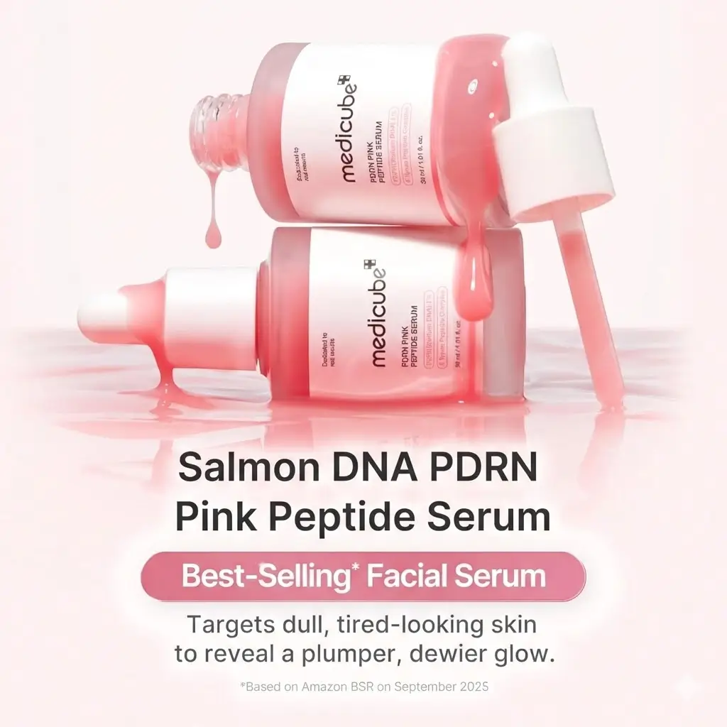 Medicube PDRN Pink Peptide Serum Review: Is "Salmon DNA" the Secret to Glass Skin?