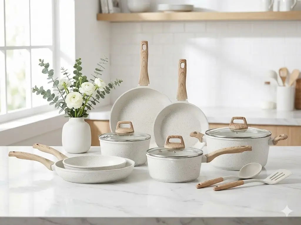 CAROTE 21-Piece White Granite Cookware Review: Is This Massive Non-Toxic Set Worth It?