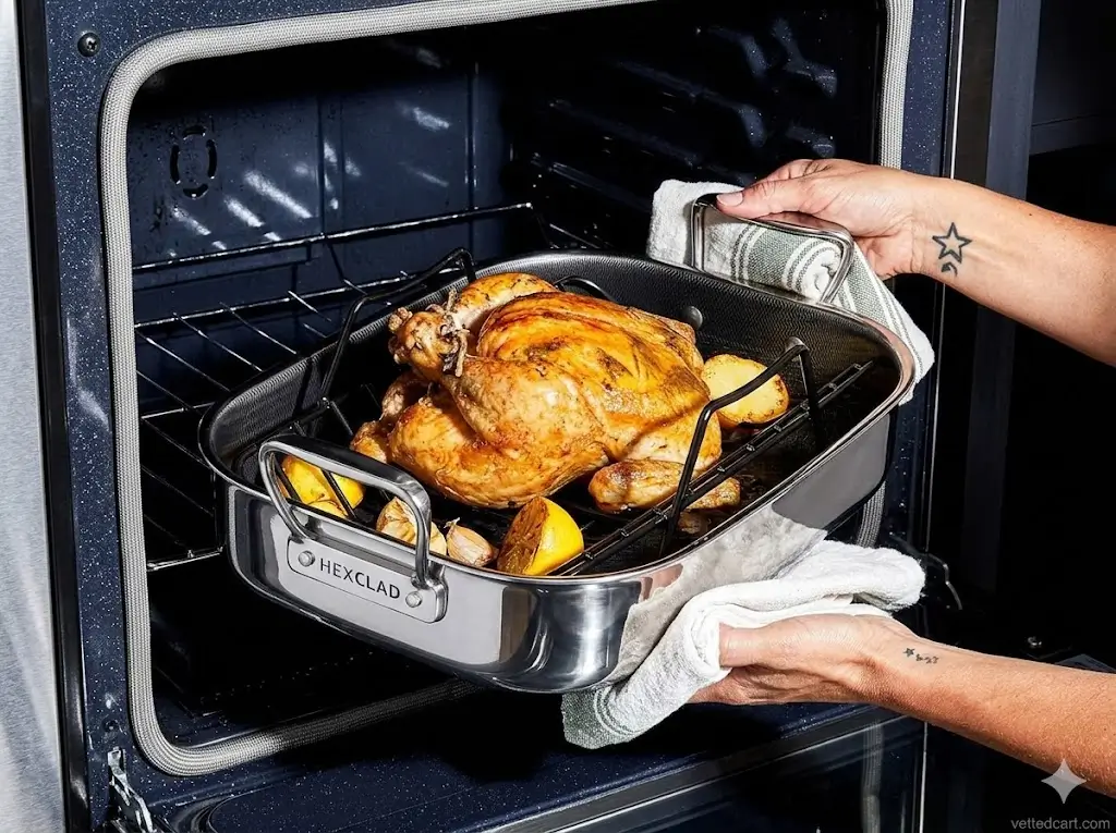 HexClad Hybrid Small Roasting Pan Review: Is the "Lifetime Cookware" Worth the Investment?