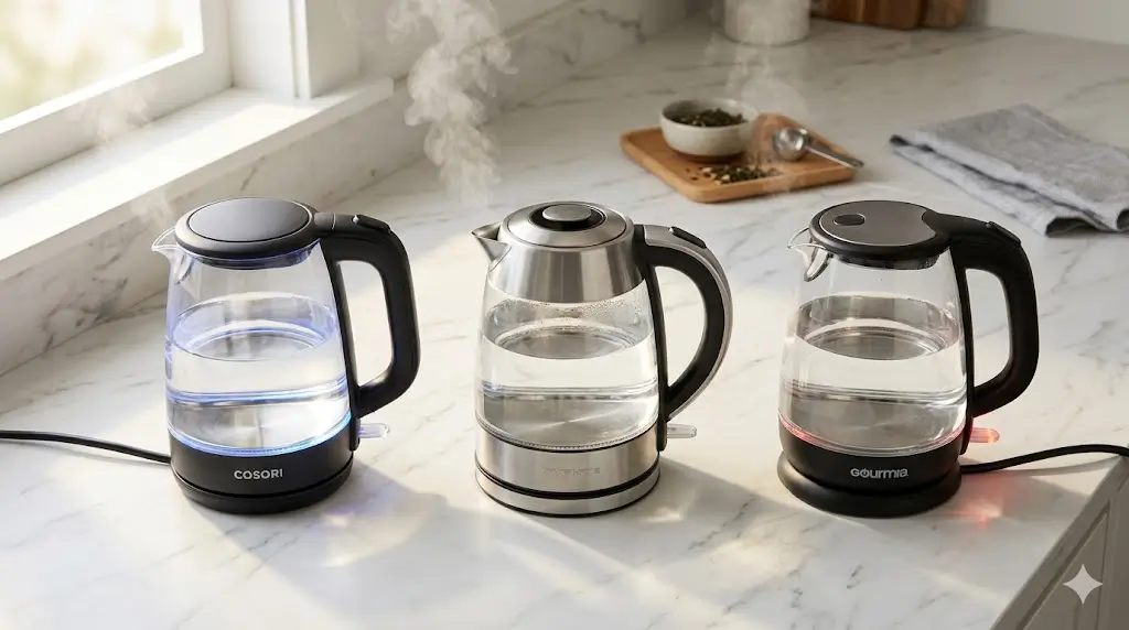 The Ultimate Glass Electric Kettle Comparison 2026: Cosori vs. Ovente vs. Gourmia